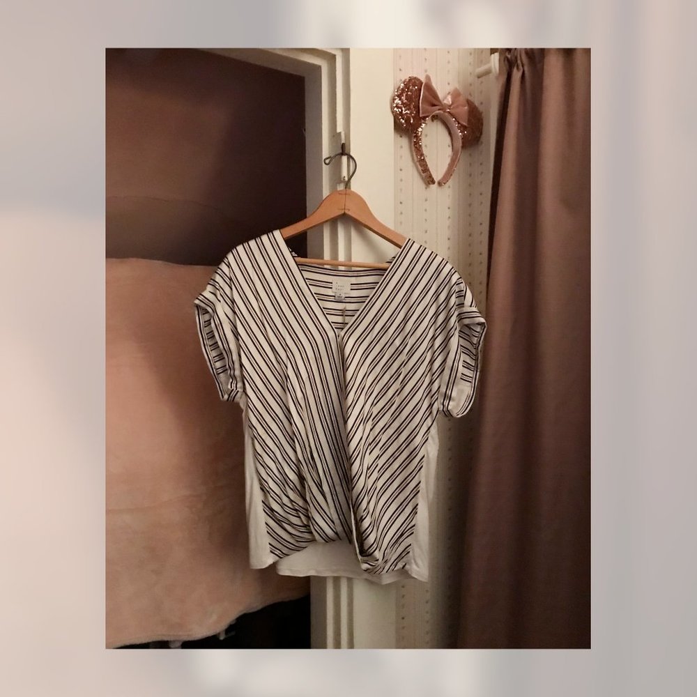 AND B&W Striped Tee // M